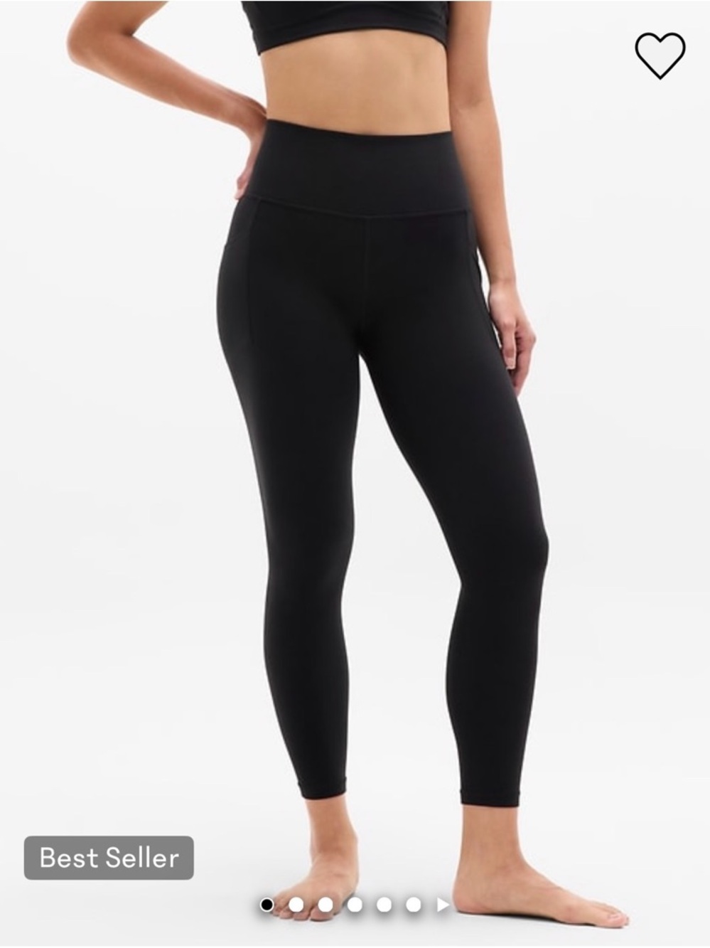 Athleta Salutation Stash 7/8 Leggings in Black